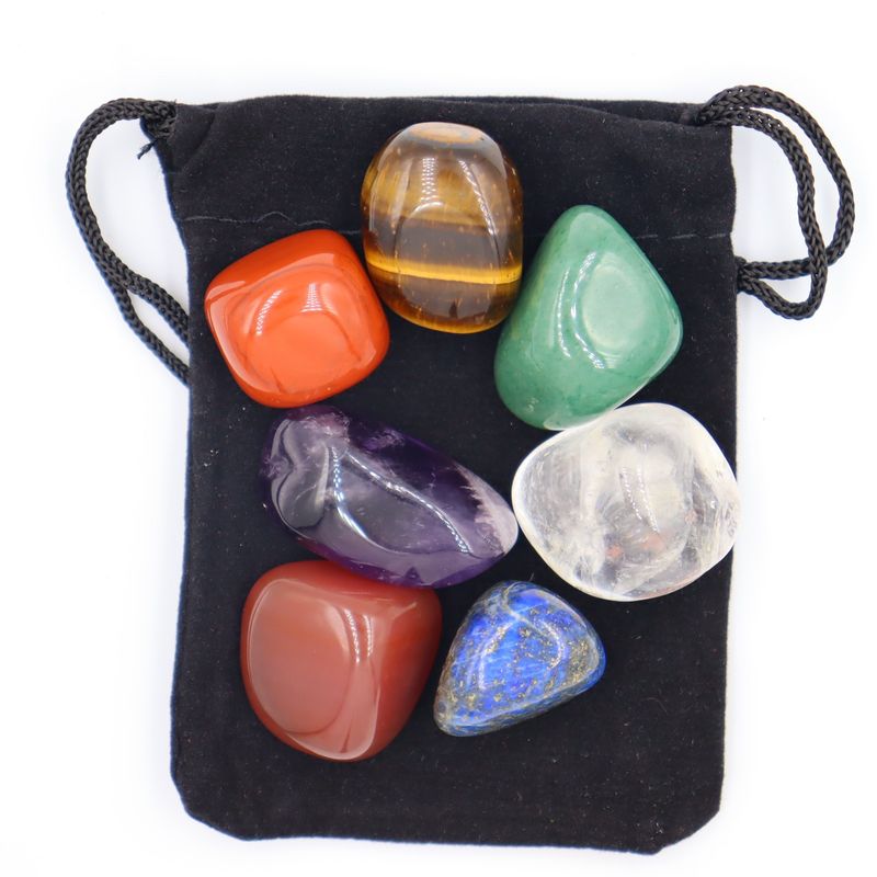 Large Natural Crystal Raw Stone Seven Color Gemstone Rainbow Stone Ore Crystal Column Gemstone Ornaments_voghion.com