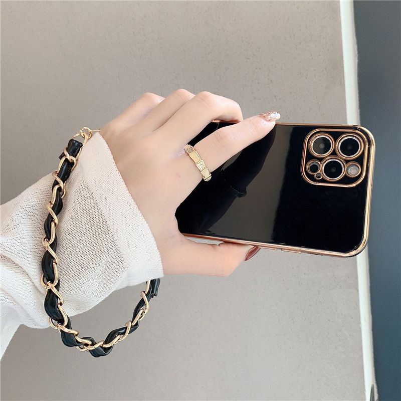 Telefonkasten für Huawei P40 Lite p30pro p20 Y9 2019 Y9S Y9A Y7S P smart Luxus Handtasche Kette Armband Beschichtung weiches Silikon_voghion.com