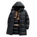 Cappotto invernale a maniche lunghe con fodera in grafene – Parka termico unisex | Giacca nera con cappuccio | Antivento e antistatico | Streetwear essenziale (S-3XL)_voghion.com