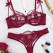 Women's Intimates Sexy Bra Thin Floral Embroidery Lace Edge Passion Temptation Pure Desire Style Fun Set_voghion.com