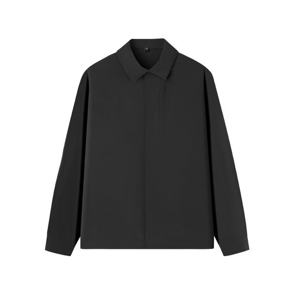 Unbeatable Quality New Year And Autumn Casual Collar, No Ironing, Solid Color, Casual, Administrative, Commuting, Loose Men's Shirt, Long_voghion.com