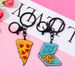 Porte-clés créatif de style gourmet, boîte à pizza et pendentif décoratif en alliage de zinc_voghion.com