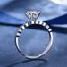 Junli S Pure Silver Six-Prong Moissanite Ring For Women Korean Simple One Carat Diamond Setting Empty Mounting Hand_voghion.com
