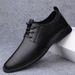 Dünne Lederschuhe für Herren, elegante Herrenschuhe aus weichem Leder, Riemen und einlagigem Leder, lässige Herrenschuhe_voghion.com