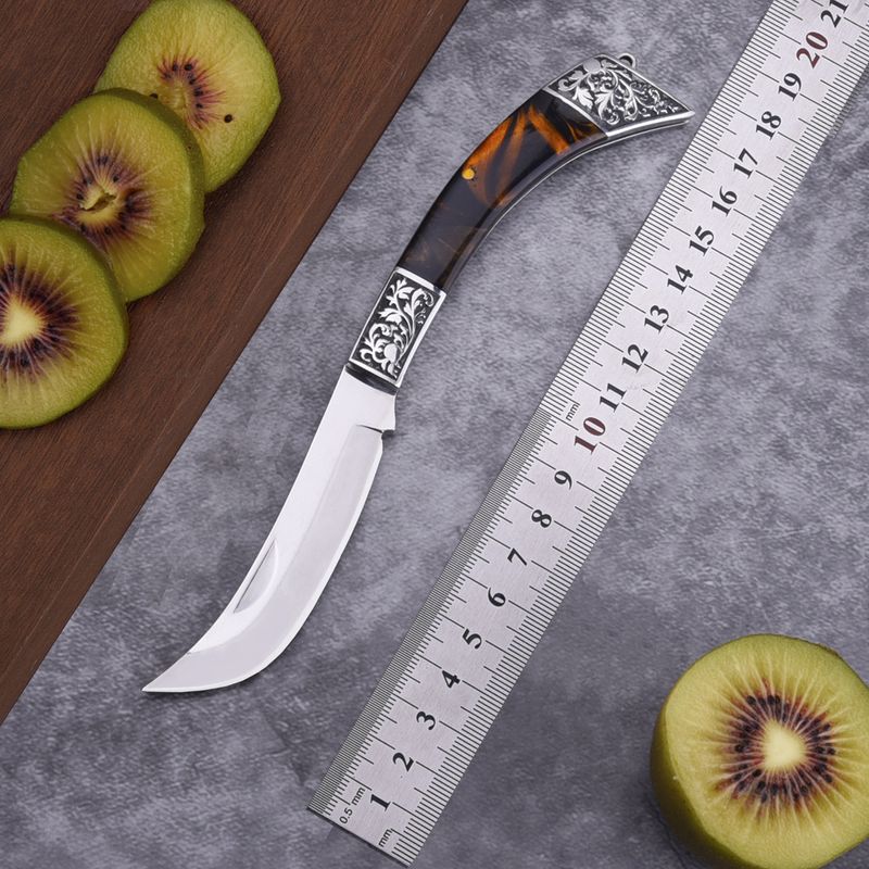 Coltello tascabile pieghevole portatile da esterno in acciaio inossidabile con regalo squisito in resina_voghion.com
