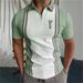 Men's 3D Polo Shirt Zipper Short-Sleeved Lapel Pullover Casual Men's Clothing_voghion.com