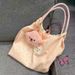 New Cute Floral Single Shoulder Canvas For Students, Women's Large Capacity Tote Bag, Commuter Bag_voghion.com