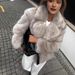 Cappotto in pelliccia sintetica di lusso per donna - Giacca invernale calda e alla moda oversize con collo a scialle, capospalla in peluche morbido ed ecologico_voghion.com