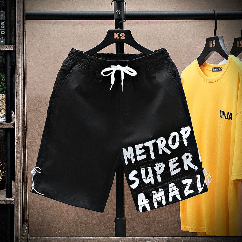 Men's Plus Size Casual Sports Beach Pants Mid-Length Pants Large Size Loose Shorts_voghion.com