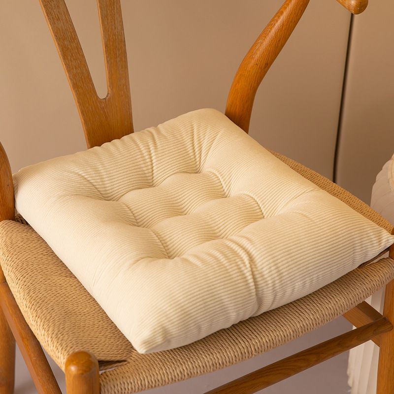 Home Garden Thickened Solid Color Corduroy Fart Chair Cushions_voghion.com