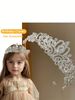 1 Stück Silberne Metallkrone als Kopfbedeckung, Geeignet für Mädchen, Partykrone als Kopfbedeckung, Saisonunabhängiges Auftritts- und Geburtstagsgeschenk, Nicht-Textil, Elegantes Design_voghion.com