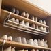 Adjustable Shoe Rack | Space-Saving Layered Organizer For Home Shoe Cabinets | Under-Shelf Shoe Holder With Hanging Basket_voghion.com