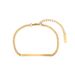 Unique Stainless Steel Curved Sign Jewelry Hip Hop Gold Plated Exaggerated Geometric Cuban Chain Bracelet_voghion.com