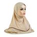 Malay women's crystal linen silk patchwork hat headscarf H310_voghion.com