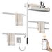SIOYIE Smart Rotating Heated Towel Rack For Bathroom, Wall-Mounted Electric Towel Dryer With Swivel Bars & Shelf, Smart Timer, Low Carbon Steel, Plug-in/Hardwired, Towel Warmer With Wi-Fi App Control_voghion.com