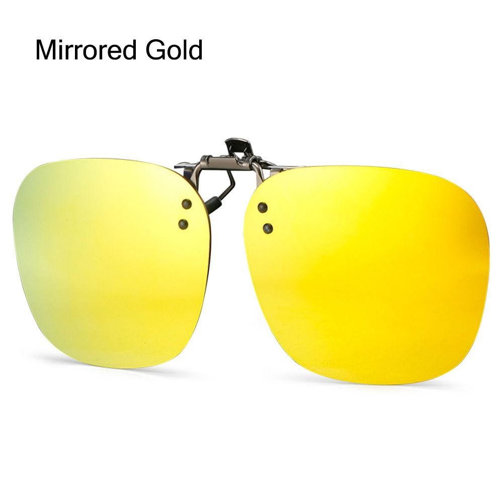 Neu eingetroffen Polarisierte Sonnenbrille mit Metallclip Praktische randlose Flip-up-Sonnenbrille für Korrekturbrillen UV400 Polygonale Sonnenbrillen_voghion.com