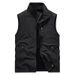 Men's Clothing Mesh Vest For Work, Volunteer, Fishing - Lightweight Breathable Outdoor Vest With Multiple Pockets - Black, Khaki, Army Green_voghion.com