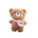 Mini Teddy Adorable Bear Plush Keychain Cute Small Backpack Charm White And Brown_voghion.com