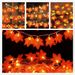 Guirlande lumineuse à LED en forme de feuille d'érable, lumière de Noël, lumière clignotante, décoration d'Halloween_voghion.com