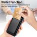TechGlobe Official Holder Compatible With IPhone 17 Back Sticker Magnetic Card Case Plain Leather Wallet_voghion.com