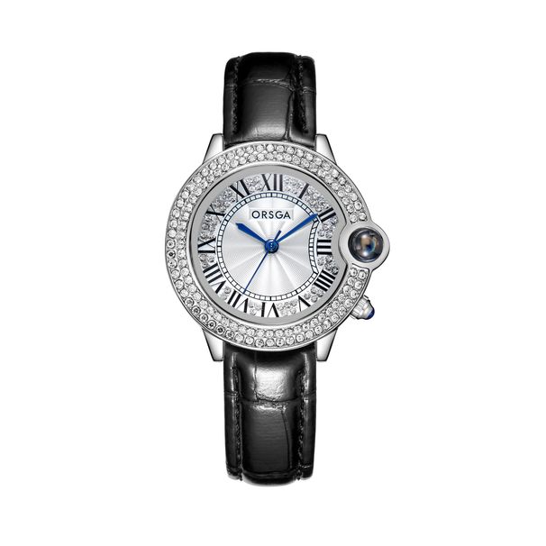 Γυναικεία τσάντα κουβά Classic High-end σχέδιο με μπαλόνι Γυναικείο ρολόι ελαφρύ πολυτελές σετ με διαμάντια μόδα Γυναικείο ρολόι χαλαζία_voghion.com