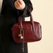 Fashion Trend 2025 New Women's Red Wedding Bride Niche Design Single Shoulder Crossbody Handbag Mom Bag_voghion.com