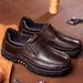 Autumn New Genuine Leather Casual Business Shoes For Men Lightweight Breathable Non-Slip Middle-Aged And Elderly_voghion.com