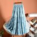 Women's new elastic splicing large swing long chiffon skirt long skirt_voghion.com