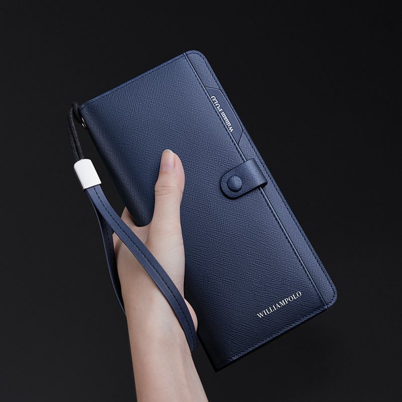 Herrentaschen Lange Brieftasche Herren Wechselgeld Anti-Diebstahl-Clutch Große Kapazität Jugend Multifunktionale Ledertasche Kartenhalter_voghion.com