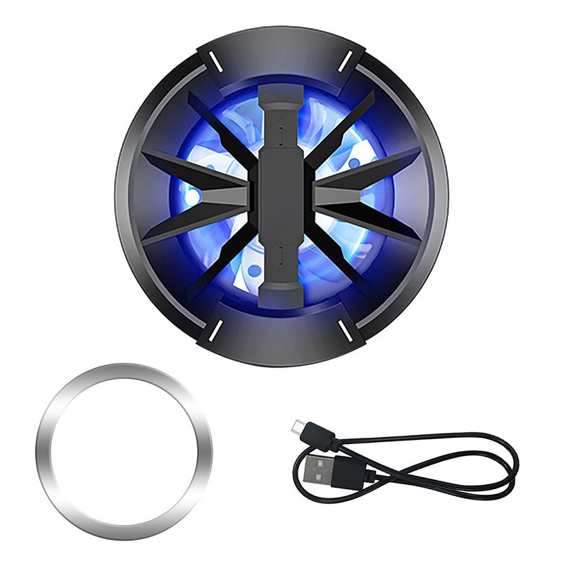 Kunjiuyou Phone Cooler Magnetic Semiconductor Refrigeration Universal Quick Cooling Mobile Phone Tablet Cooling Fan For Gaming-Black_voghion.com
