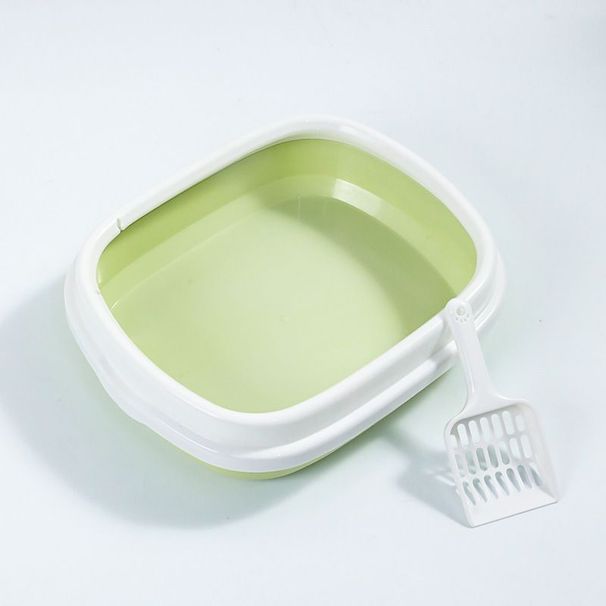 Large Semi-Enclosed Box Anti-Splash Nordic Style Litter Scoop Pet Supplies Cat Toilet_voghion.com