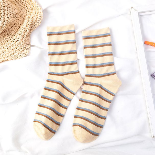 Calzini da donna in stile college giapponese, in stile retrò, a quadri, per la primavera e l'estate, in cotone, per studenti, produttori all'ingrosso_voghion.com