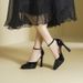 105-5 Sexy Elegante Spitzschuh-Stiletto-Absätze Ein-Riemen Hohl High Heel Sandalen Wasserdichte Plattform_voghion.com