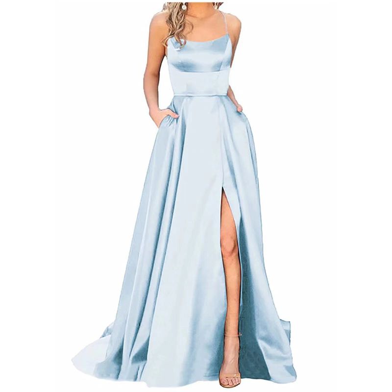 Women’s Clothing bridesmaid dress long dress slimming strapless bestie fashion bridesmaid group evening dress_voghion.com
