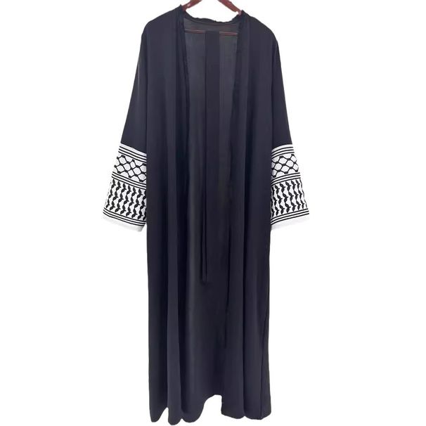 Damenbekleidung Farbblock-Design Offene Strickjacke Polyestergewebe_voghion.com