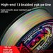 131 Multicolor YGKPE Special PE 12 Braid Long Casting Black Wear-resistant Core Wrapped Strong Line_voghion.com