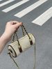 2024 new retro chain cylinder bag suede soft surface handbag messenger bag female niche design pillow bag_voghion.com