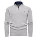 Maglione a coste da uomo – Pullover a collo alto con mezza zip (isolante termico, elasticizzato e confortevole, lavabile in lavatrice, casual invernale ed elegante)_voghion.com