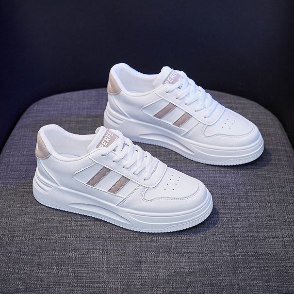 Weiße Sneakers für Damen – Atmungsaktive Freizeitschuhe für Mädchen, modische Schnürschuhe aus Canvas für den Herbst_voghion.com
