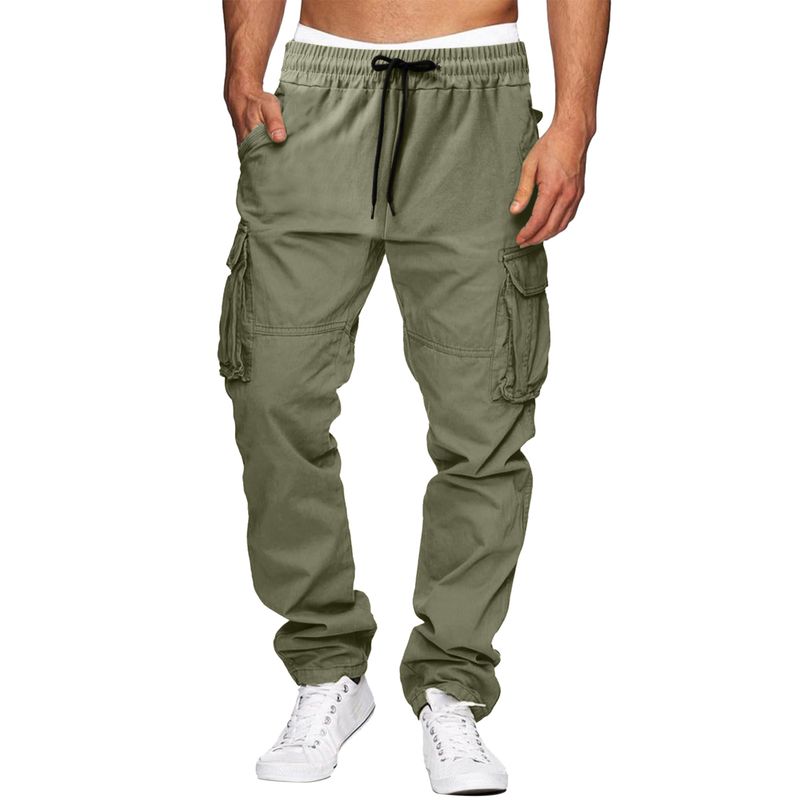 Pantalon de travail cargo pour homme – Pantalon tactique décontracté multi-poches, pantalon utilitaire résistant pour l'extérieur et le streetwear_voghion.com