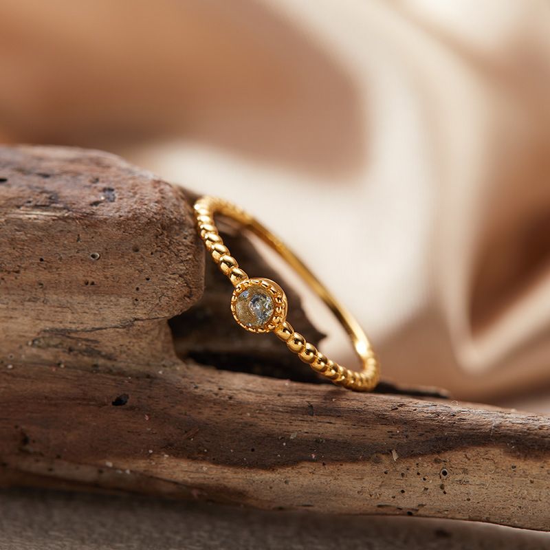 S Reines Silber Eingelegter Bunter Granatring Für Frauen, Hochwertiges Vielseitiges Rundes Design, Kleiner Zeigefingerschmuck, Heiß_voghion.com