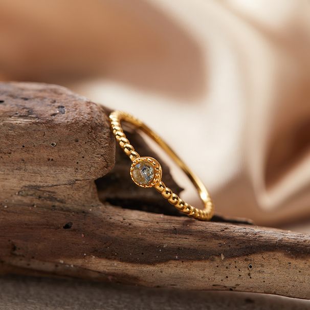 S Reines Silber Eingelegter Bunter Granatring Für Frauen, Hochwertiges Vielseitiges Rundes Design, Kleiner Zeigefingerschmuck, Heiß_voghion.com