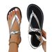New Plus-size Open-toed Flats With Buckle Straps_voghion.com