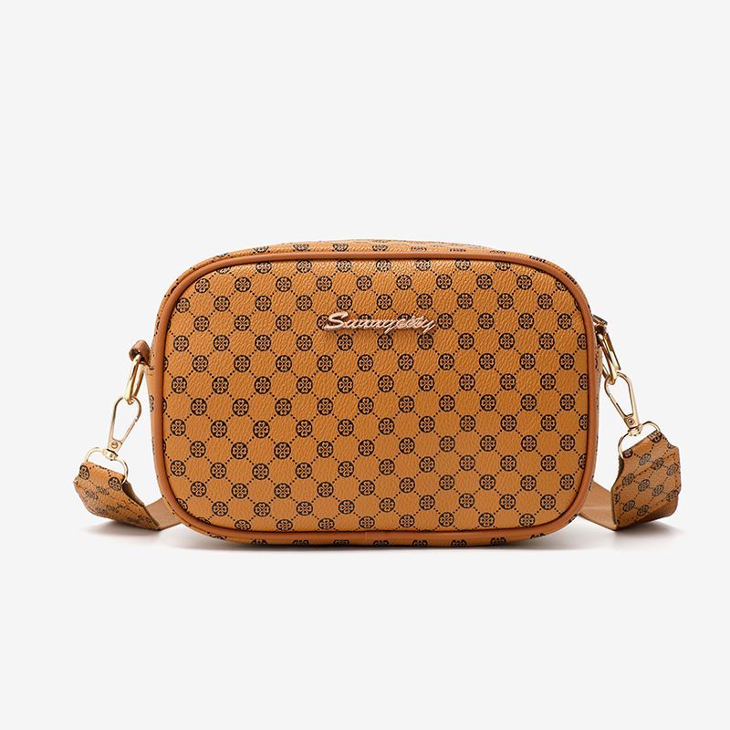 2025 Retro Dia-shaped Polka Dot Printed Small Square Paired With Mini Coin Purse For A Fashionable Crossbody_voghion.com