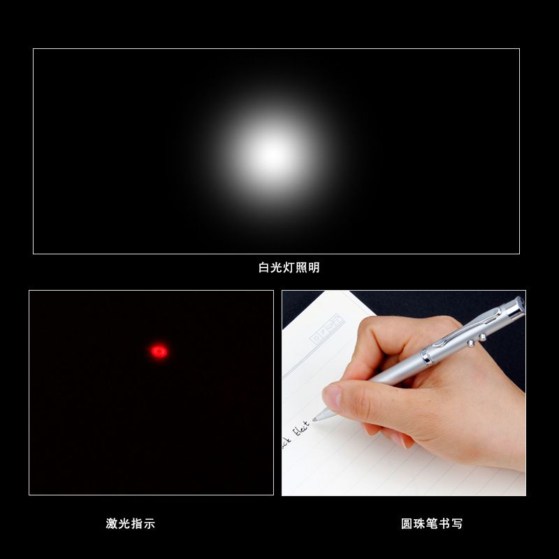 Multifunktionaler Laserpointer mit LED-Lampe, Infrarot-Katzenstab, kreativer Laser-Kugelschreiber mit Logo-Druck_voghion.com