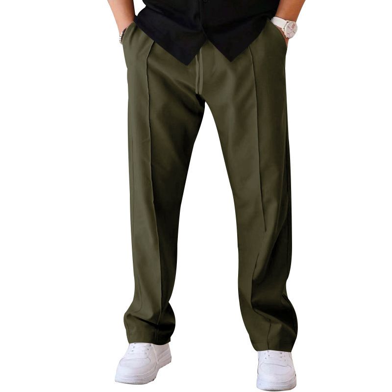 2024 new cross-border pants men's summer loose straight sports casual pants American oversized long leg pants_voghion.com