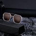 Retro Screwless Polarized Sunglasses Men's Square Frame Sunglasses Men Sunglasses_voghion.com
