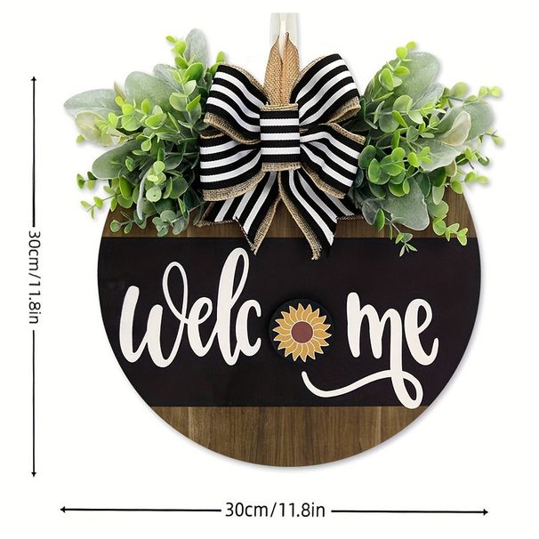 New Multifunctional Welcome Sign Set Interchangeable Decorative Creative Magic Tape Front Door Hanging Decoration_voghion.com