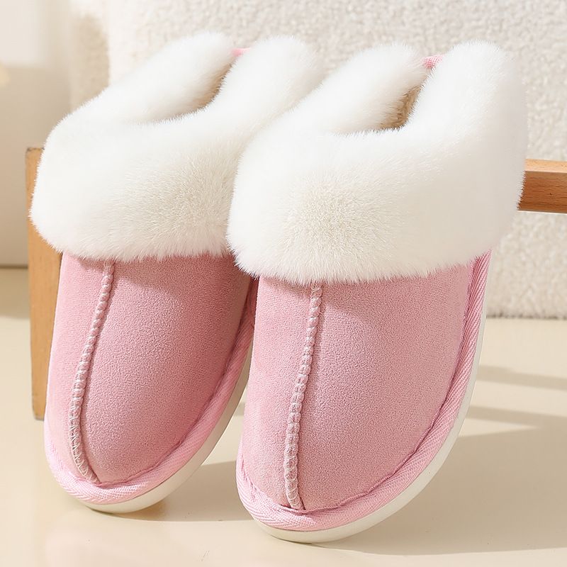 New Women Indoor Slippers Warm Plush Home Slipper Anti Slip Autumn Winter Shoes House Floor Soft Slient Slides S056_voghion.com