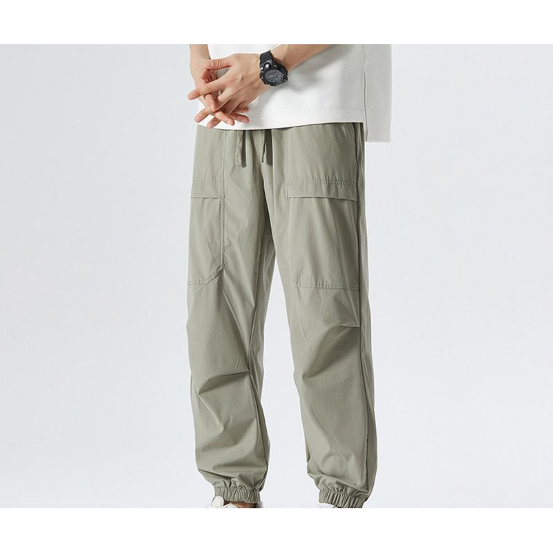 Kurze Hose für Herren,Sommer Dünne Eisseide Lässige Trendy Marke Schnelltrocknende Atmungsaktive Sport-Leggings_voghion.com